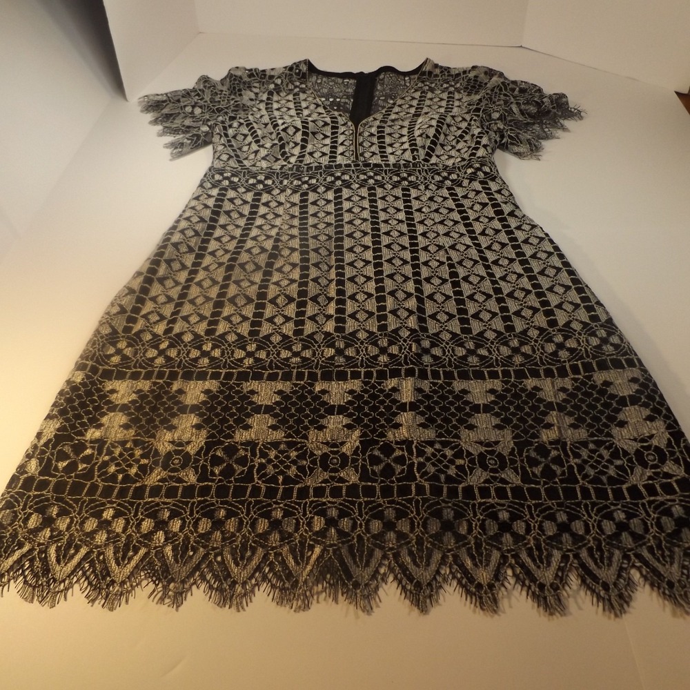 Nanette Lepore Black Lace Dress, Size 10